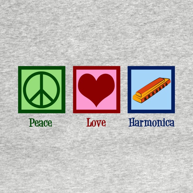 Peace Love Harmonica by epiclovedesigns